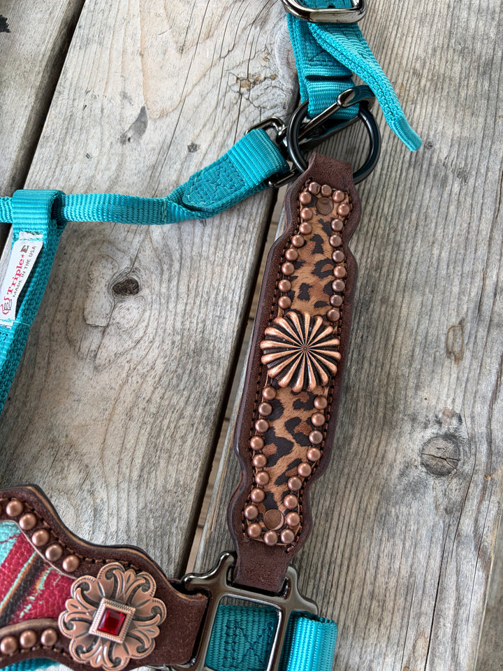 [ Stock] Ride Em Rosie- chocolate roughout - fancy halter on nylon