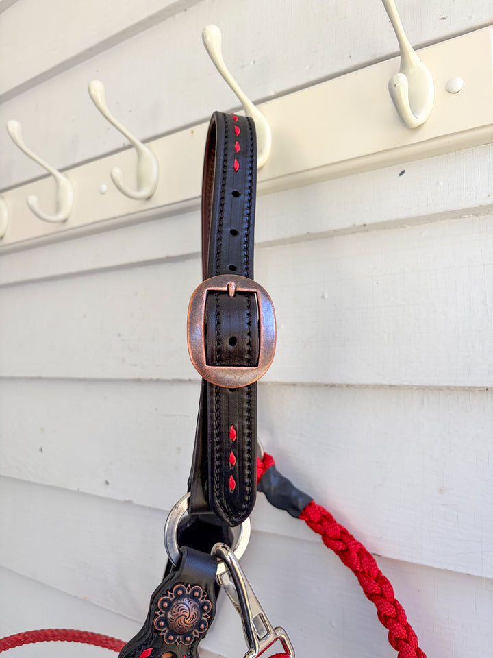 [ Stock] Lariat Muletape Halter- Leopard - without lead