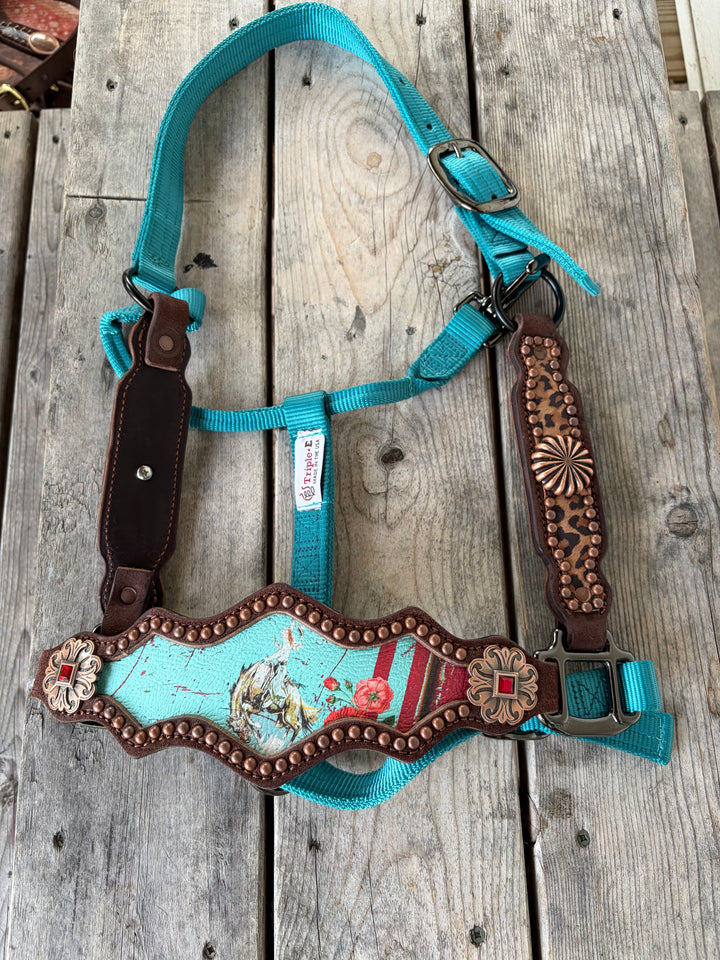[ Stock] Ride Em Rosie- chocolate roughout - fancy halter on nylon