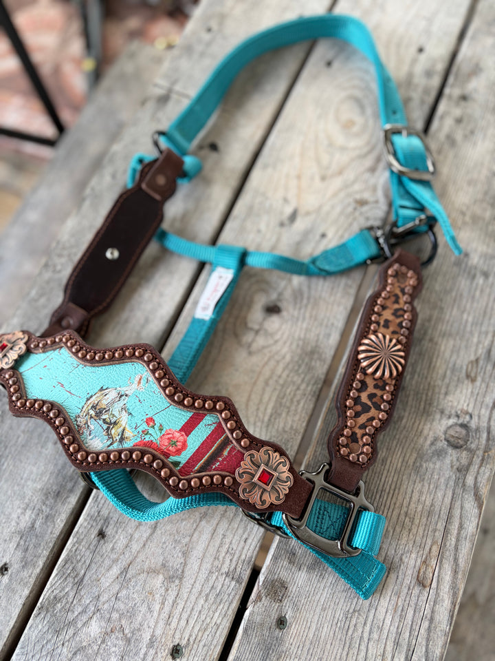 [ Stock] Ride Em Rosie- chocolate roughout - fancy halter on nylon