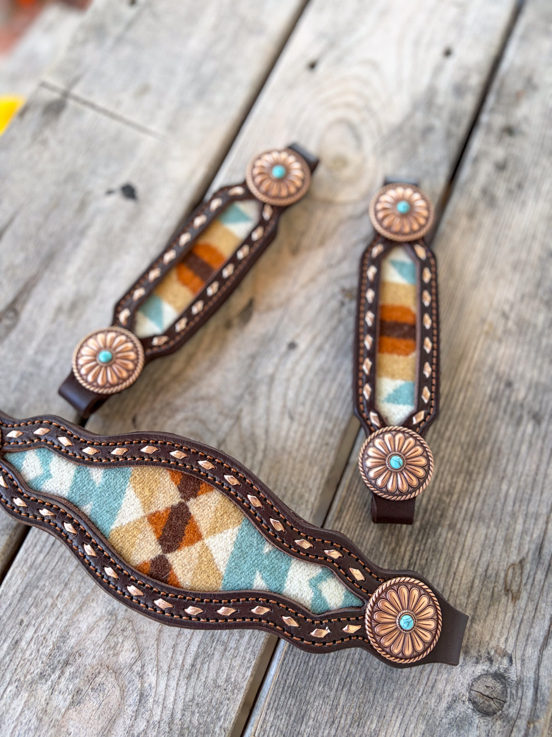 [ Stock] The Halter Edit - noseband and cheek pieces - wool #1