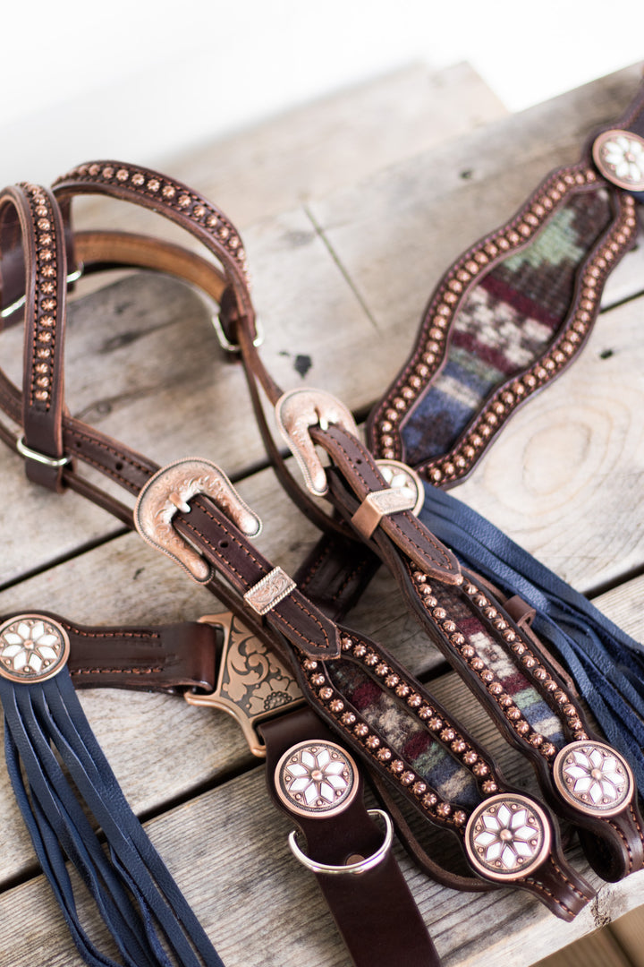 [Made To Order] Deep Sky Wool -  Tack Set