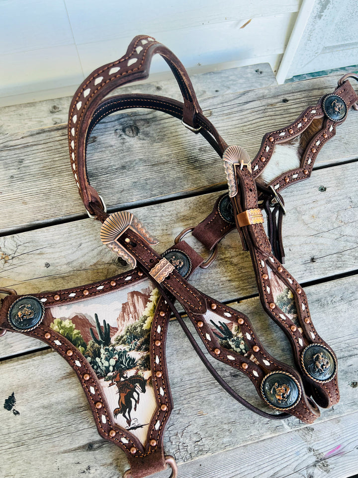 [PREORDER] Brown Howdy -  Large Centerplate Tack Set - Howdy