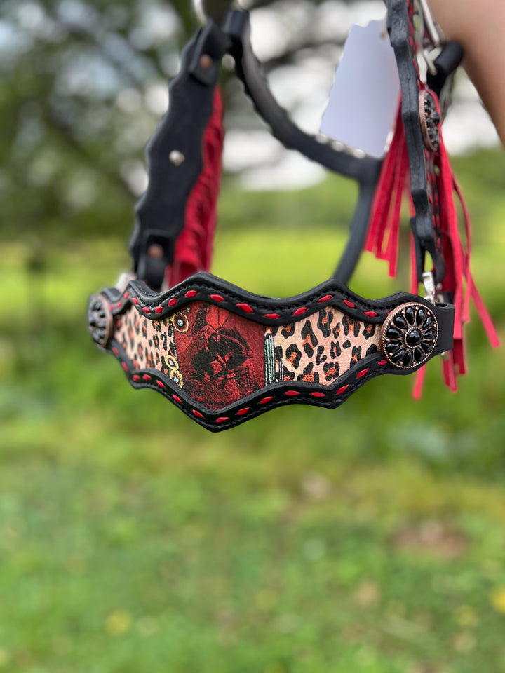 [ Stock] Full Leather Halter - Wild West