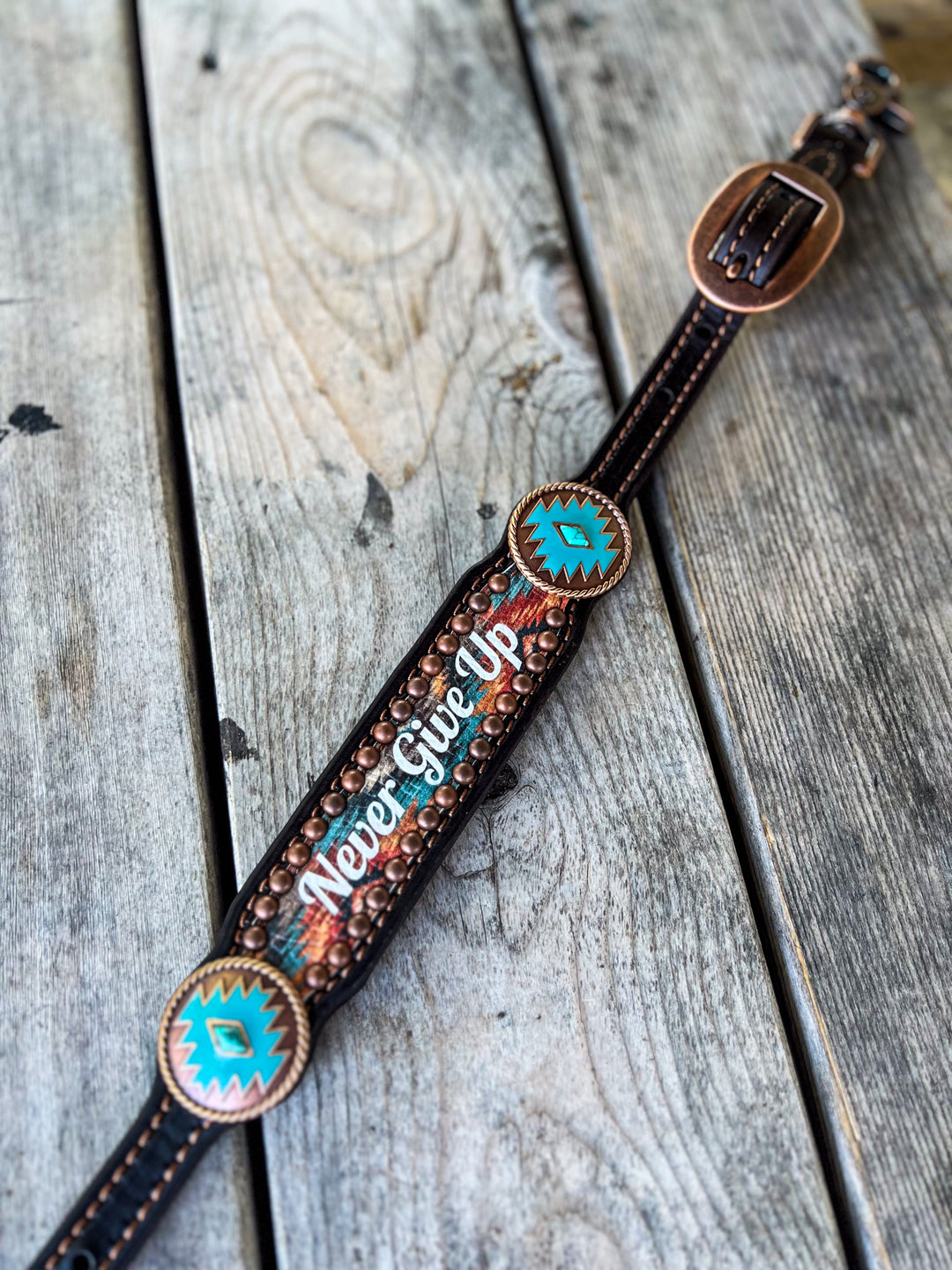 [ In Stock ]  Never Give up- Fall Aztec -  Witherstrap