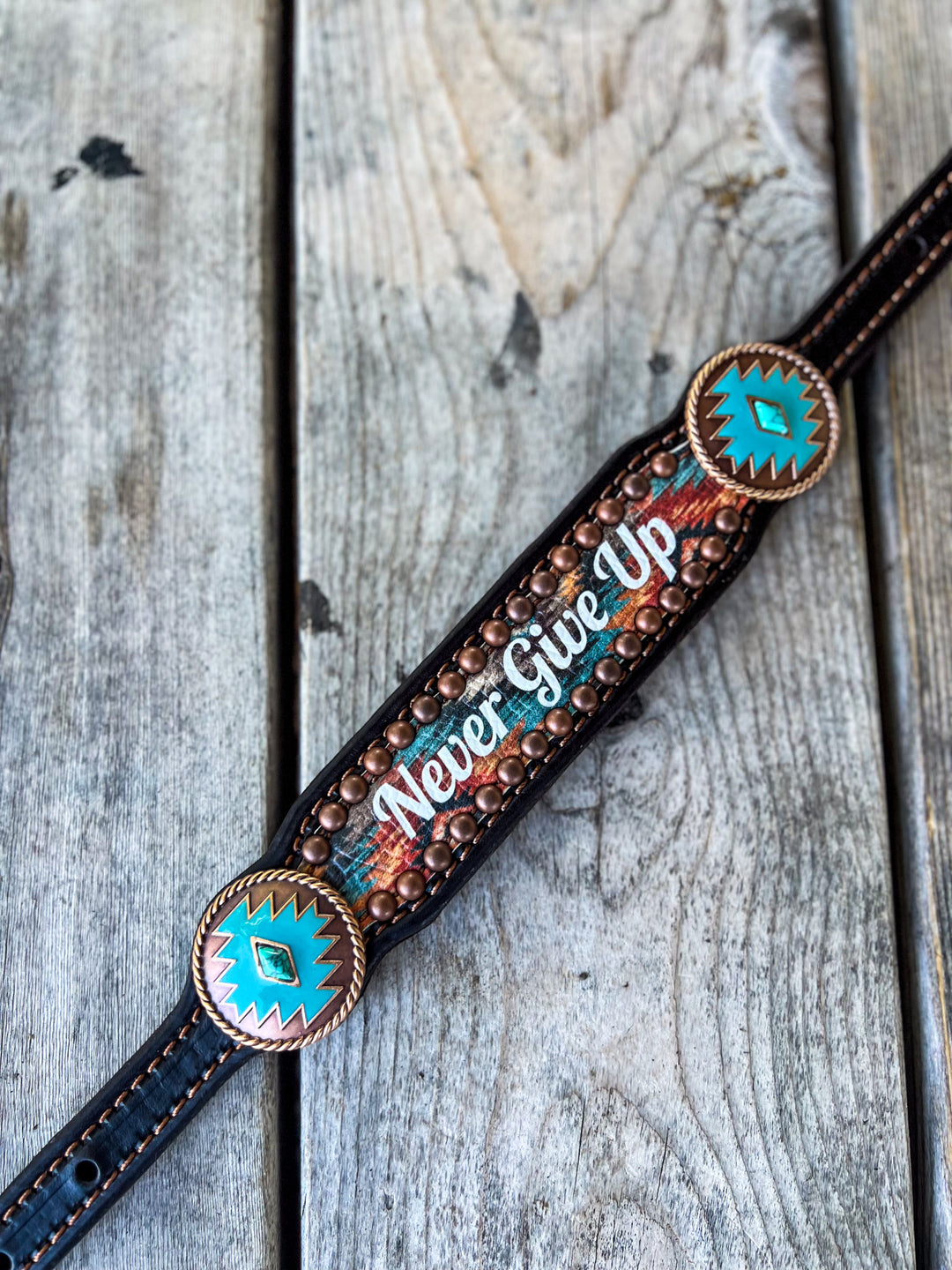 [ In Stock ]  Never Give up- Fall Aztec -  Witherstrap