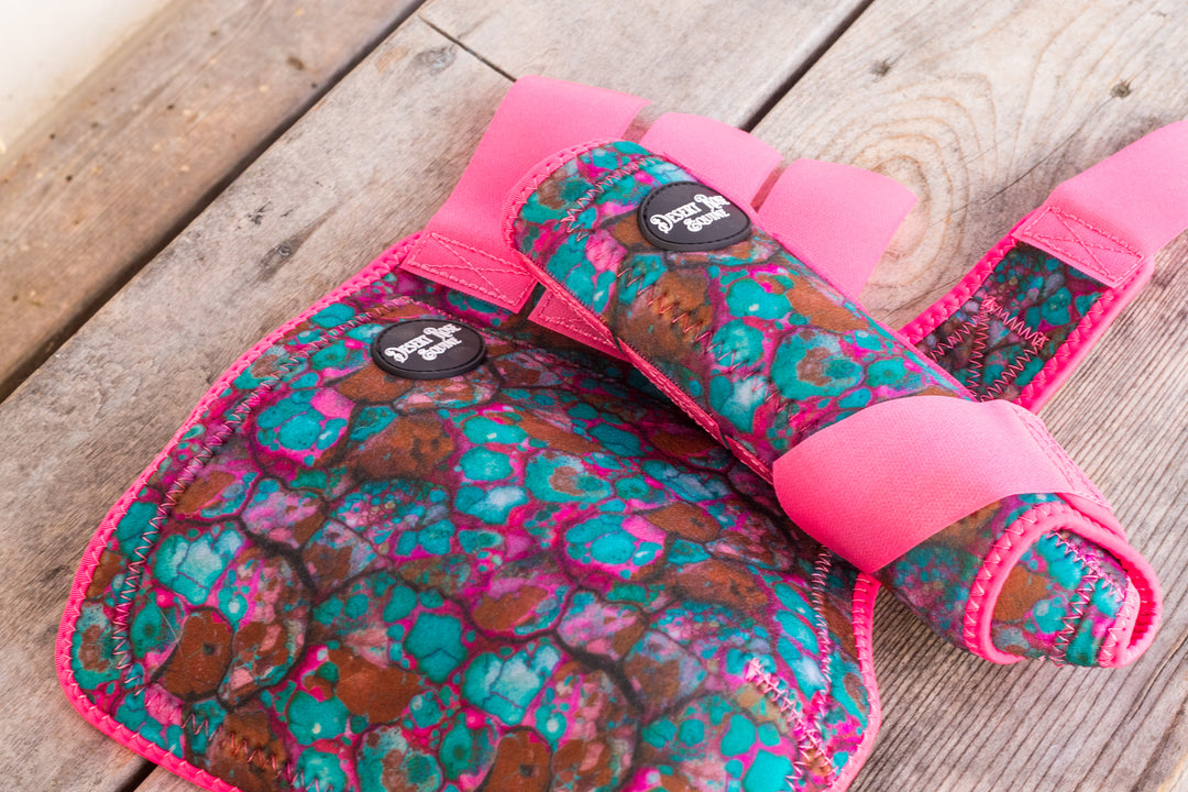 [In Stock] Pink Turquoise Sport Boots