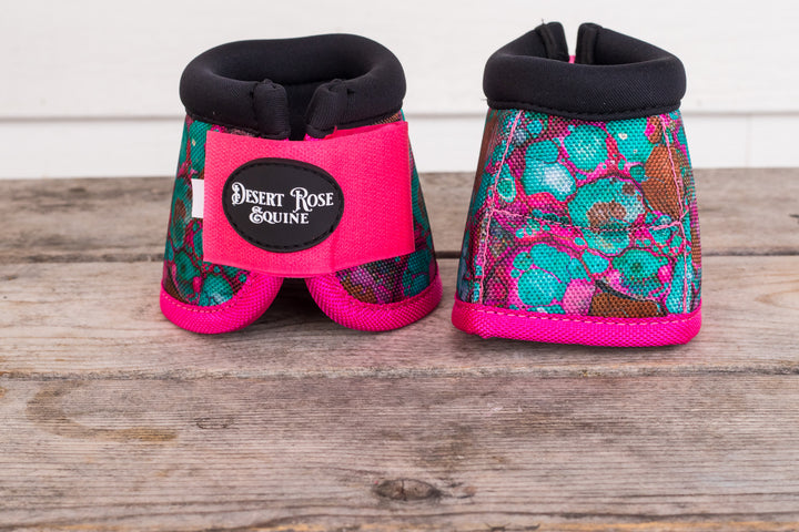 [In Stock] Pink Turquoise Bell Boots