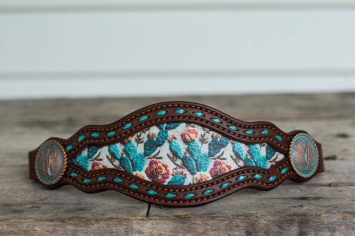 [ In Stock ] Turquoise prickly pear - bronc noseband