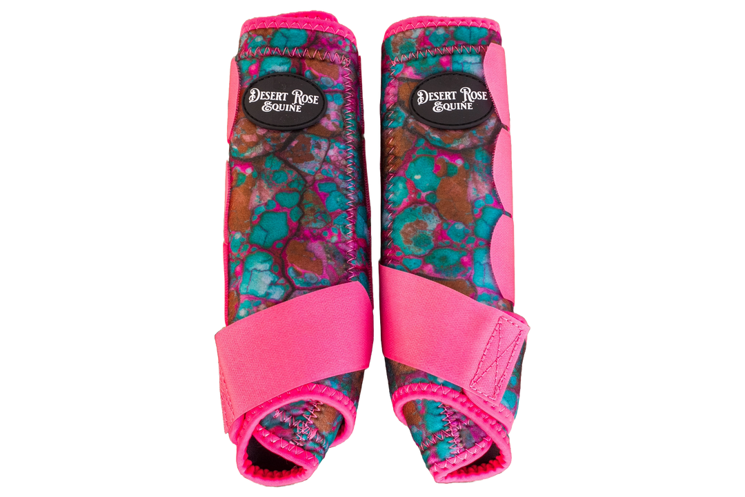 [In Stock] Pink Turquoise Sport Boots