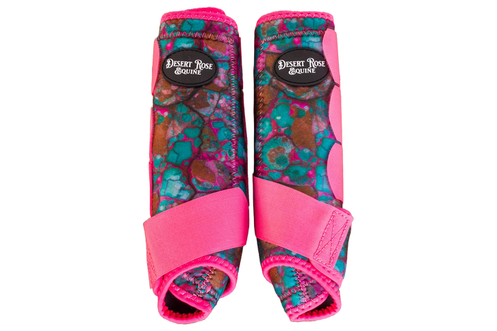 [In Stock] Pink Turquoise Sport Boots